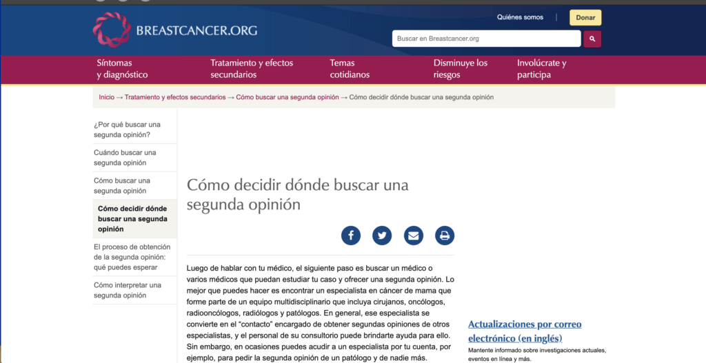 Cómo decidir dónde buscar una segunda opinión